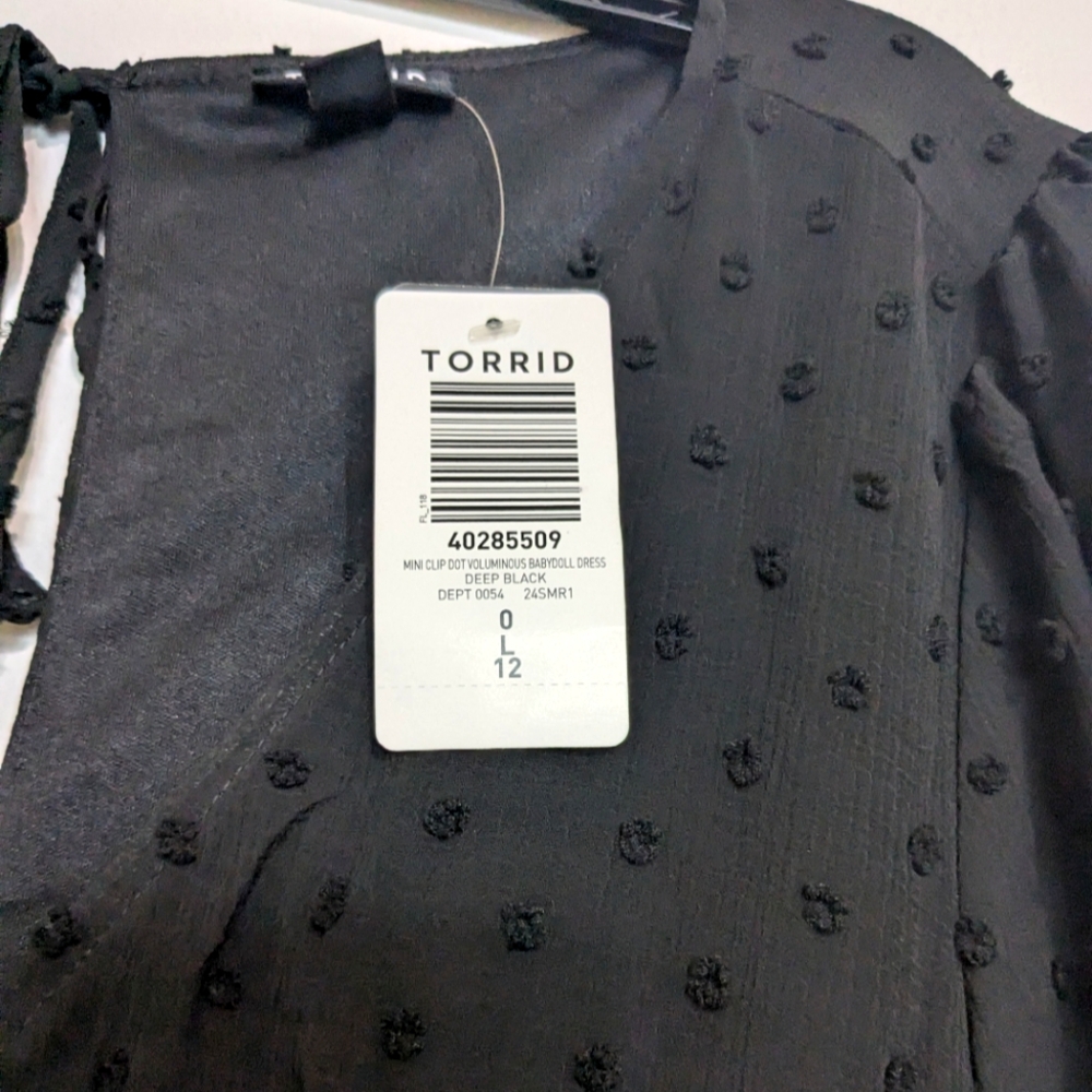 Torrid Plus Size Mini Clip Dot Dress - Size 0 - Picture 7 of 7